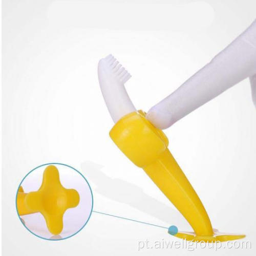 Banana Long Handle Handle Silicone Baby Tonts